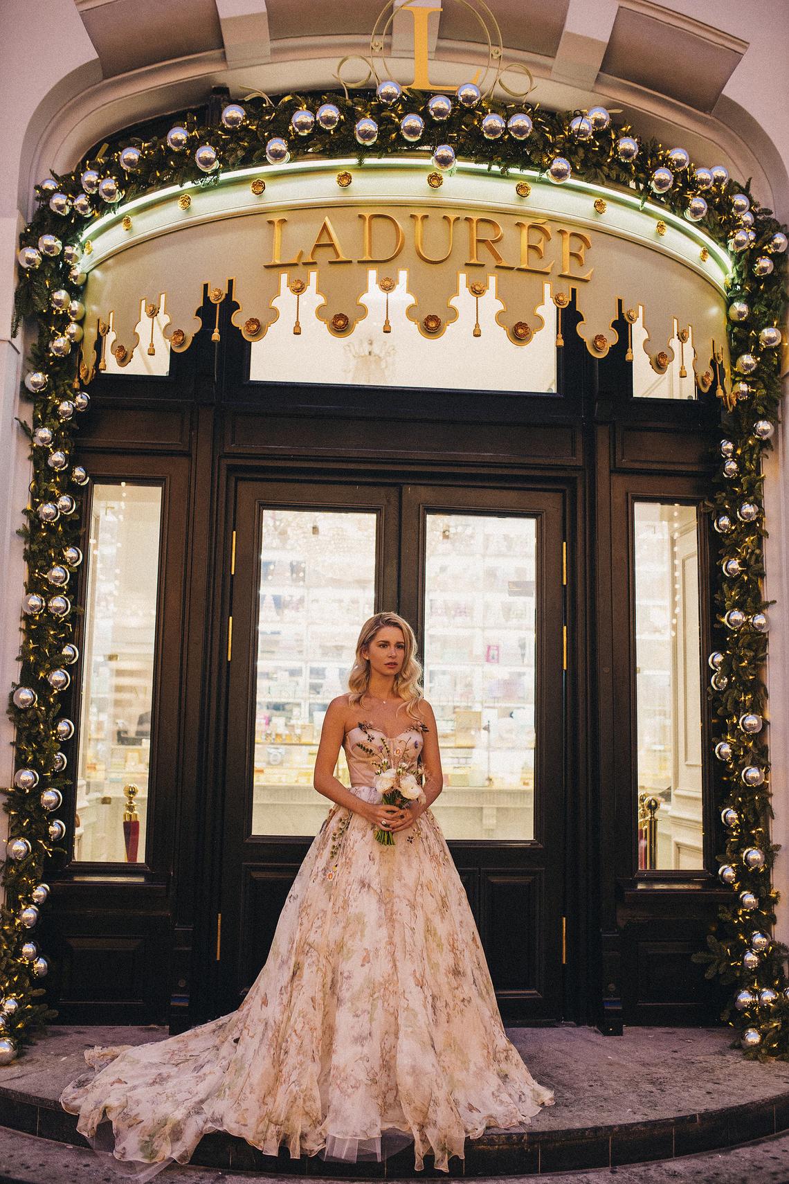 colourful wedding dress Lily from Rara Avis with sweetheart bodice and silk skirt at Dell'Amore Bridal, Auckland. 1