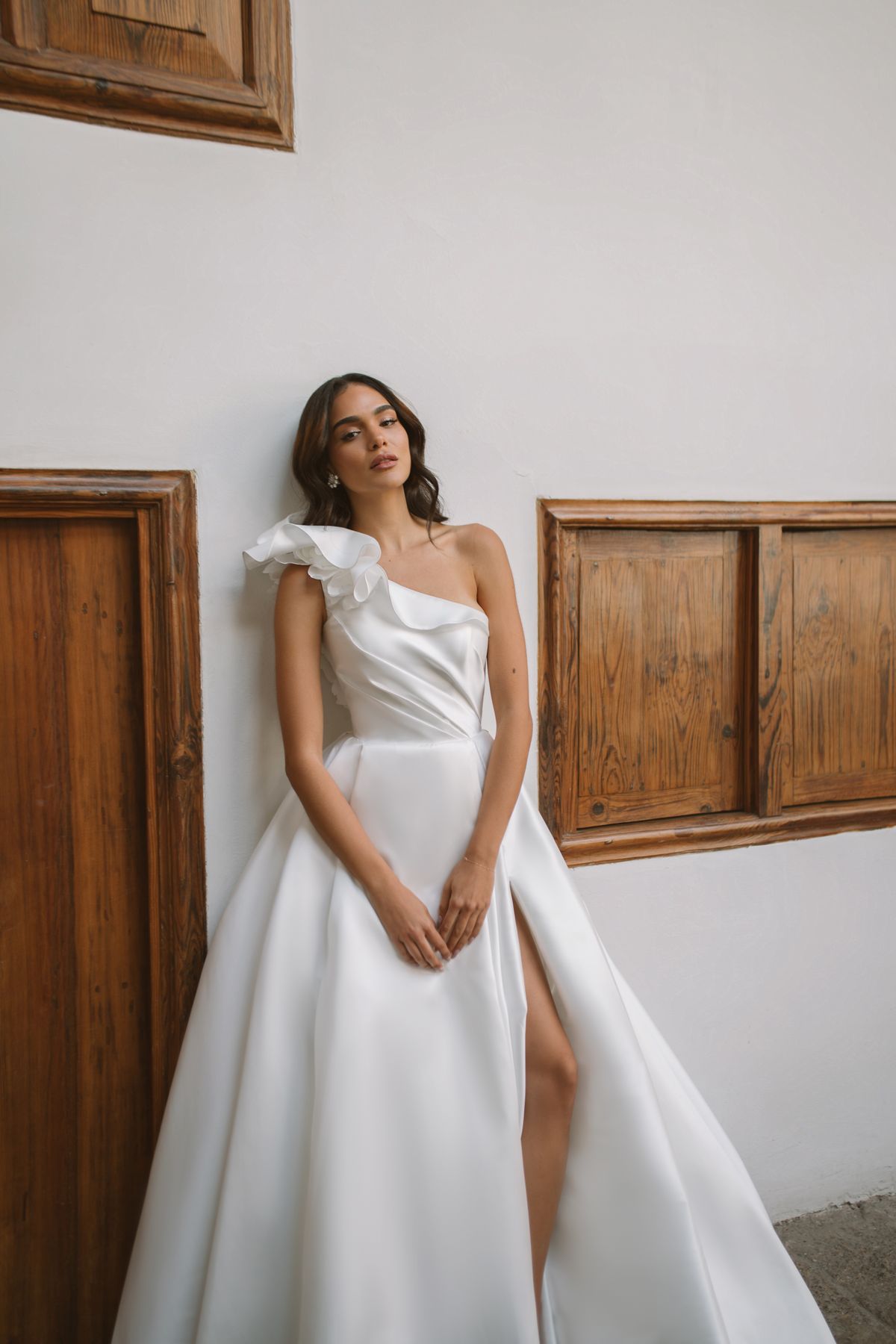 Rara Avis A-line one shoulder wedding dress Vada at Dell'Amore, Auckland, NZ 6