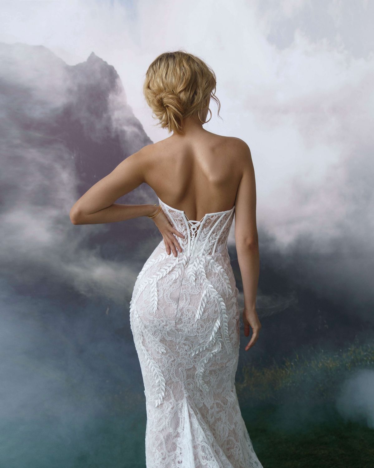 Rara Avis mermaid lace wedding dress Yiri at Dell'Amore, Auckland, NZ. 4