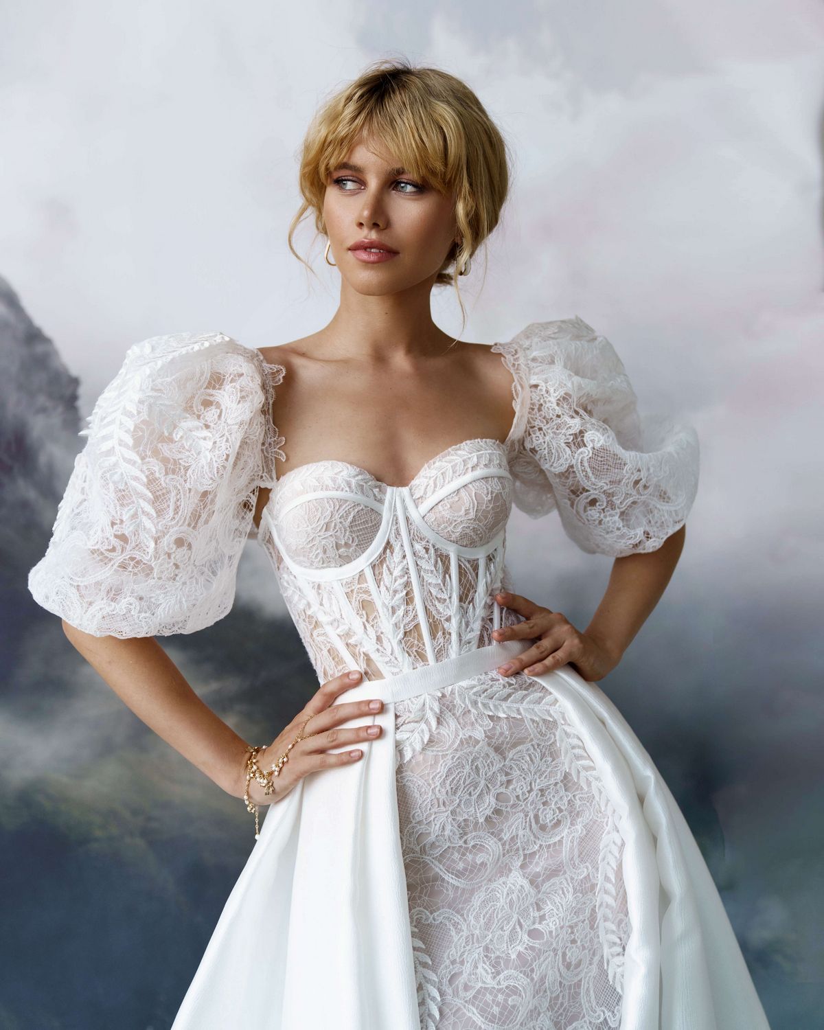 Rara Avis mermaid lace wedding dress Yiri with detachable skirt at Dell'Amore, Auckland, NZ.2