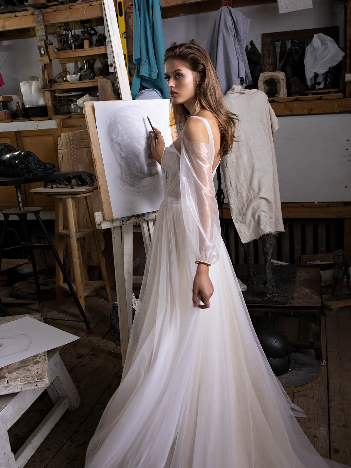 A-Line wedding dress Solea by Rara Avis at Dell'Amore Bridal, Auckland, NZ 3