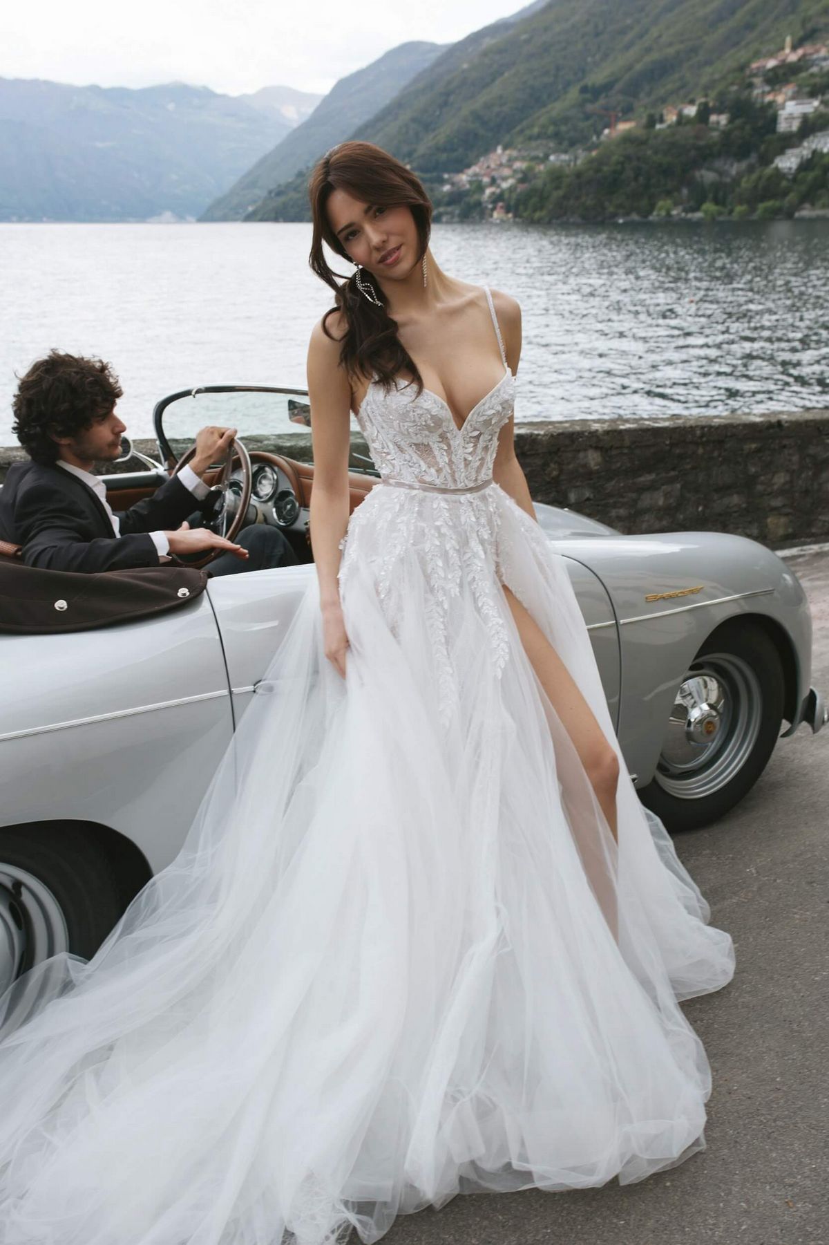 Rara Avis A-line strapped wedding dress Sapphere at Dell'Amore Bridal, 8