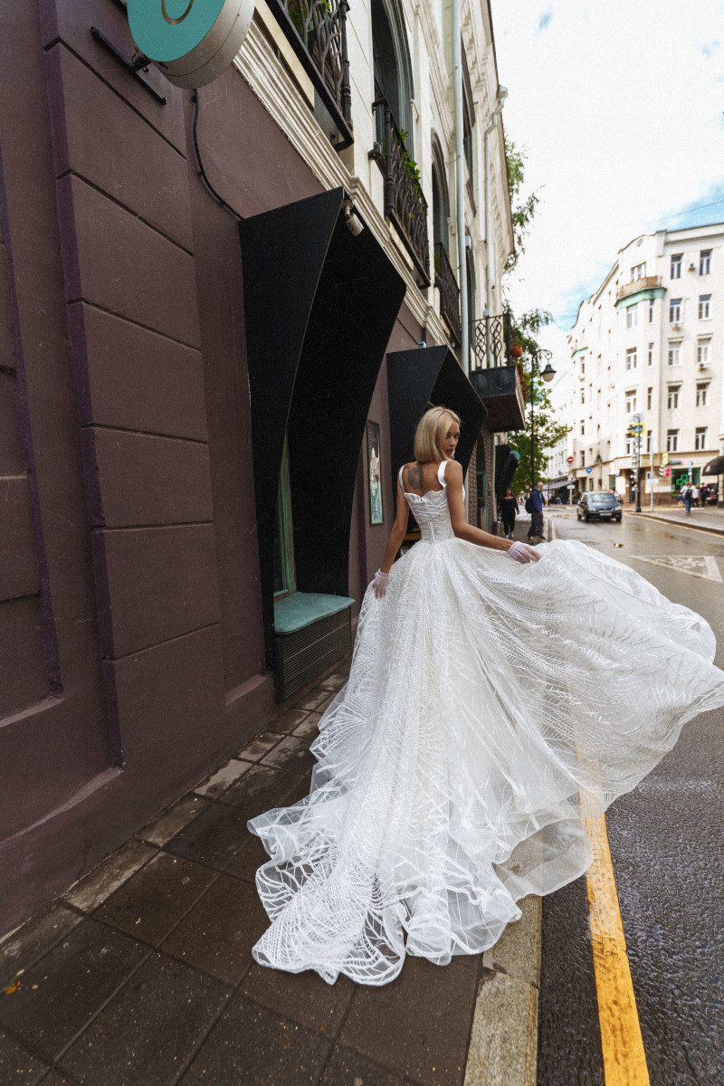 simple fitted satin wedding dress Casablanka with detachable skirt by Rara Avis at Dell'Amore Bridal, Auckland, NZ. 2