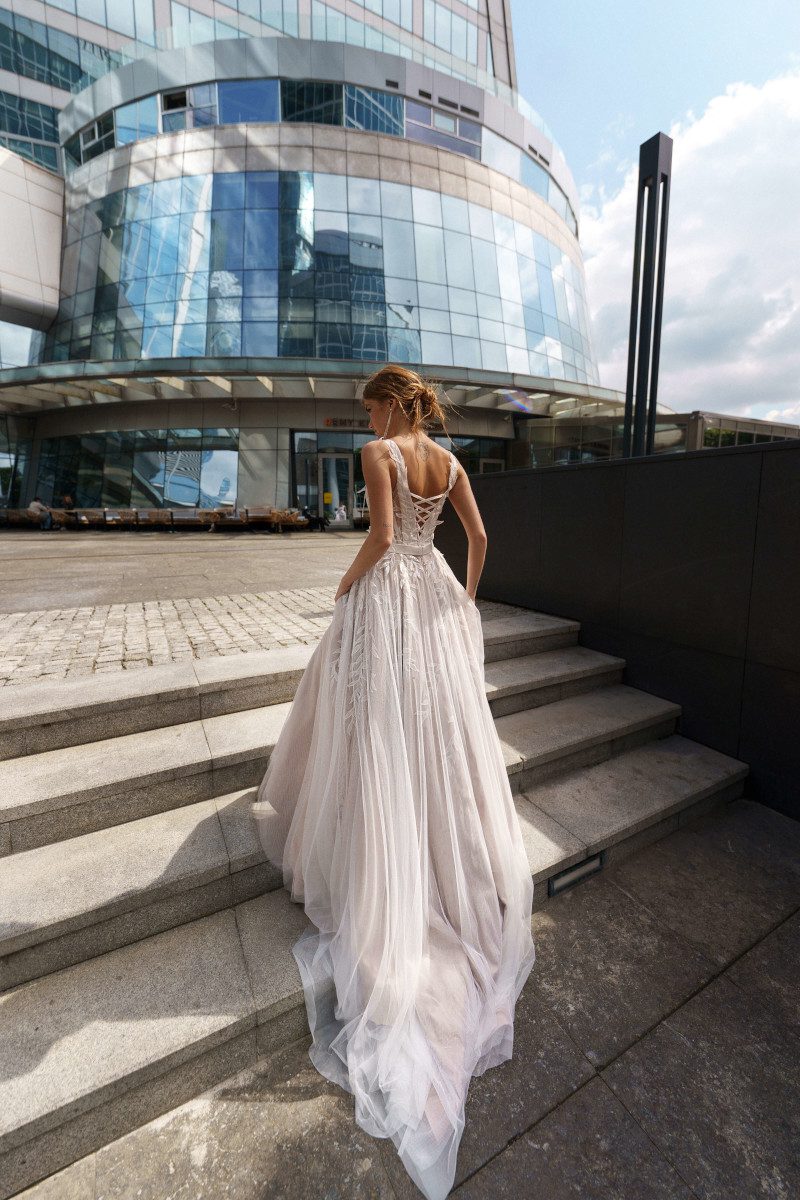 A line lace wedding dress Lyanda at Dell'Amore Bridal, Auckland. 2