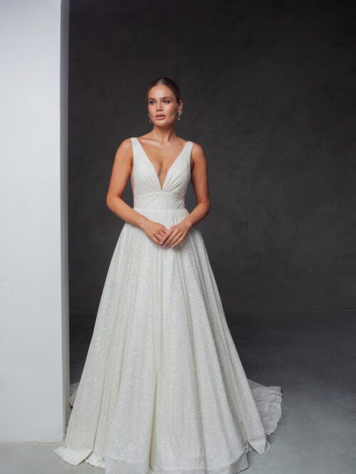 Rara Avis open back wedding dress Milay at Dell'Amore Bridal, NZ. 6