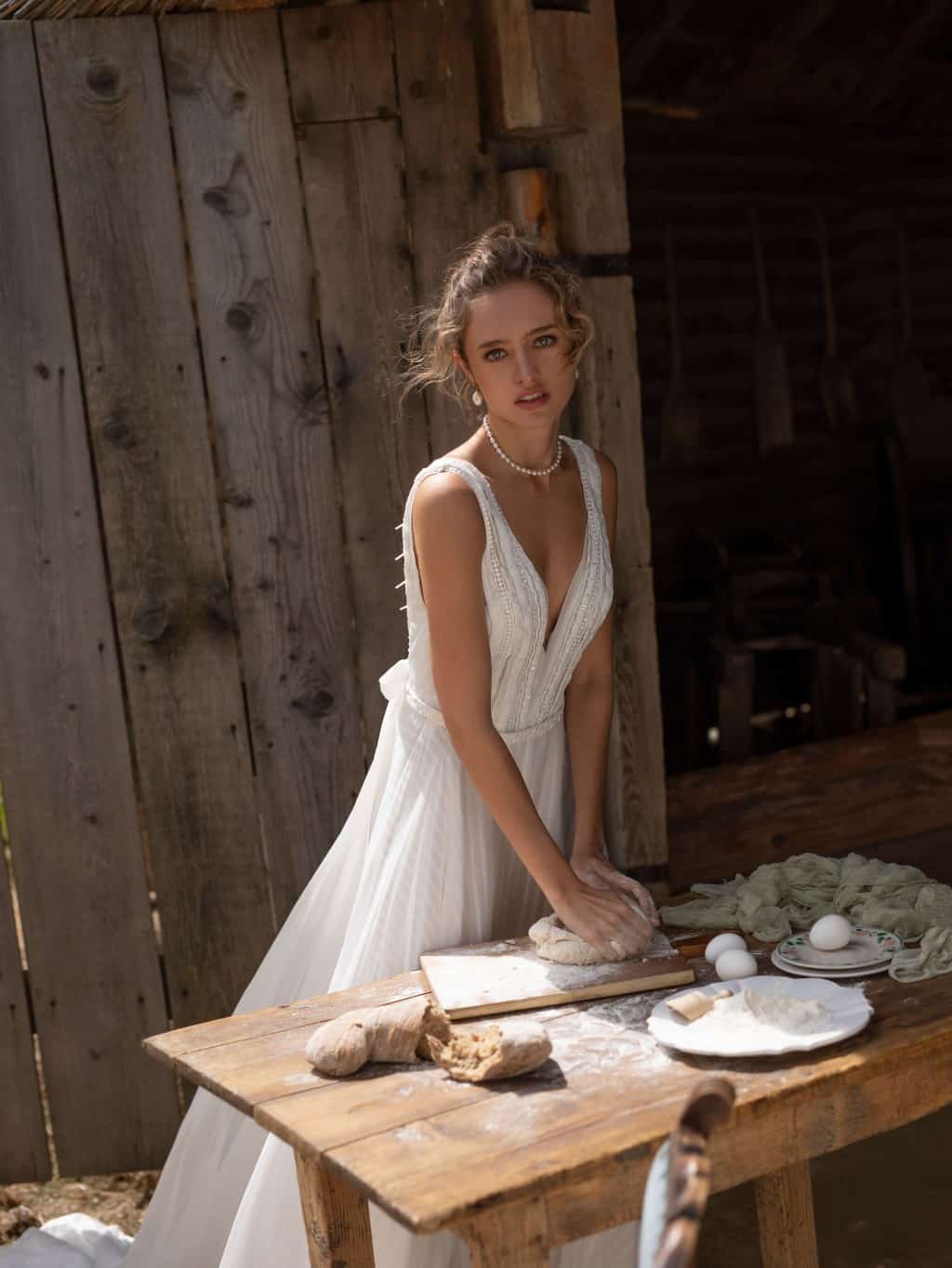 Rara Avis A-silhouette wedding dress Vincenta at Dell'Amore Bridal, NZ. 4