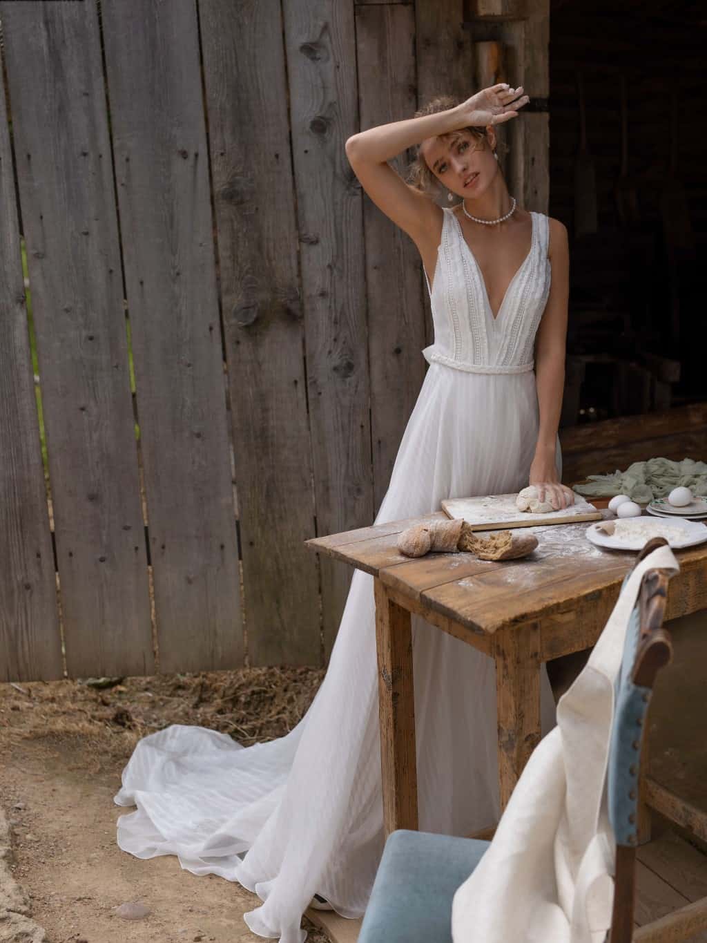 Rara Avis A-silhouette wedding dress Vincenta at Dell'Amore Bridal, NZ. 2